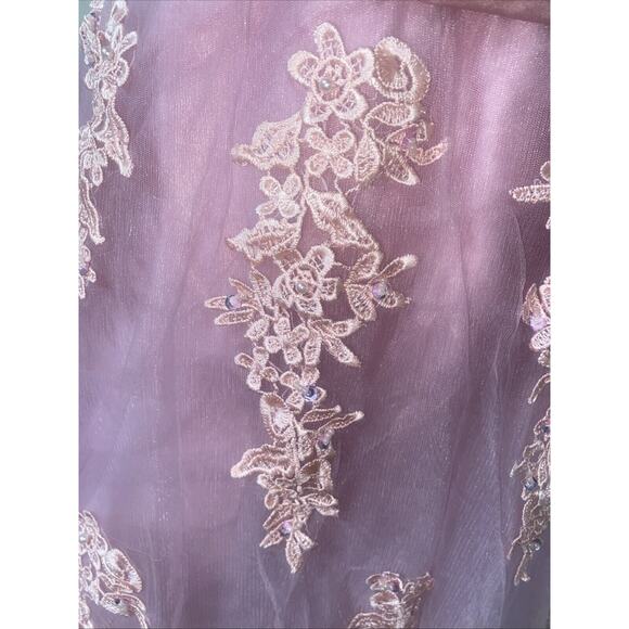 New W/ Tags Babyonline Dress Maxi Long Lilac Sequins V Back Prom Wedding Medium - Picture 4 of 12